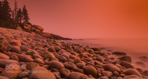 Early Morning at Pebble Beach, Acadia National Park by sunj99