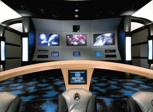 Bridge of the Star Trek USS Enterprise Home Theater By Xssentials