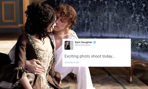 livelyandcolourful:  Sam &amp; Cait showing excitement about the EW cover shoot on twitter 