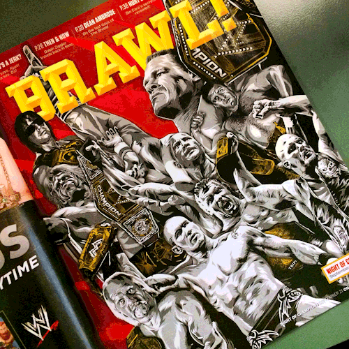 I worked with WWE The Magazine on this illustration of some of their greatest champions. Available in the September issue on newsstands now.
For more updates, follow me here:
Twitter | Facebook | Website | Blog | Store | Behance | Instagram