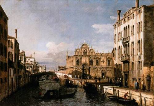 Rio dei Mendicanti with the Scuola de San Marco, Bernardo Bellotto, ca. 1741