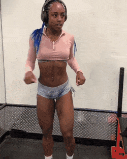 natural-fit-babes:  Qimmah Russo warms up [gif]