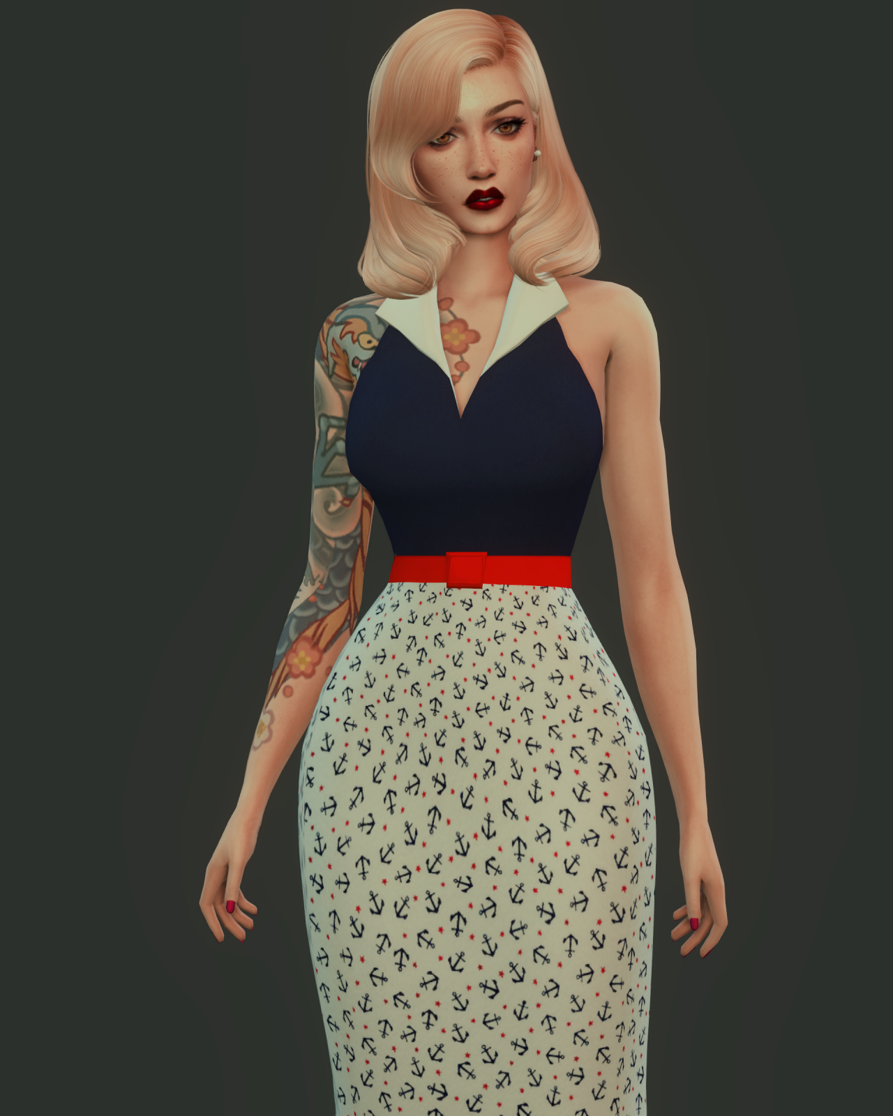 Retro Dress Amy New Mesh Ea Mesh Edit 45 Satterlly