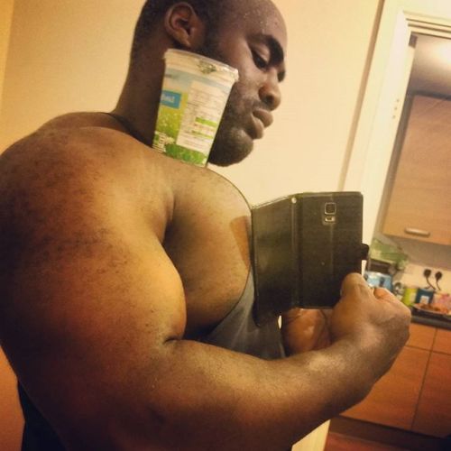 Black muscle nips and feet