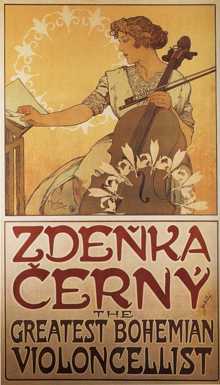 artist-mucha:  Zdenka Cerny, 1913, Alphonse MuchaSize: 189x110 cmMedium: lithography