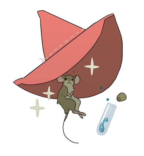 Witchtober2020 Day05 . MouseDescription:  A mouse floating in air with sparkles all around.  Above i