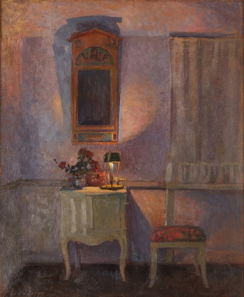  Eva Bagge (1871-1964, Swedish) ~ Interior, n/d[Source: auktionsverket.com]