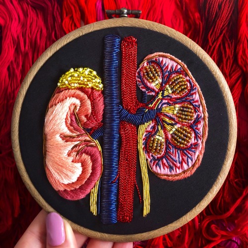 escapekit:Anatomical Embroidery Shropshire-based embroidery artist Amber Griffiths creates pieces in