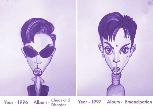 Prince, enough said.Every Prince Hairstyle From 1978 to 2013 by illustrator and set designer Gary Ca