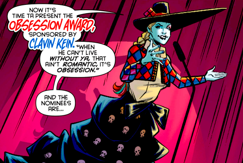 dailydccomics:all of Harley’s hosting outfits Harley Quinn’s Villain of the Year (2019)a