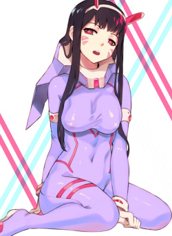 nijigenlewd:D.va in the Franxx by artist