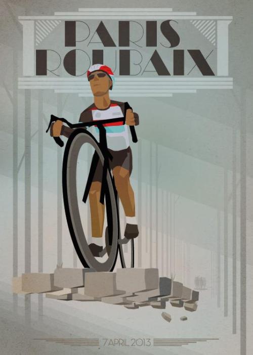 cadenced: Paris-Roubaix poster commemorating Fabian-Cancellara’s victory in this year’s race by Tour