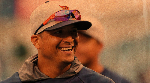blastellanos:mlb graphic meme// 1 of 5 Favorite Players: Victor Martinez“I’m not a rookie to be inti