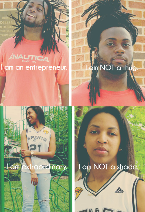 kushingtonthechief:  milikkashad:  This project ‘Can I Just Be?’ is a project I’ve been working hard on for the past few weeks. It’s 2015 and African-American youth are still being stereotyped and grouped together. So I went out, got out different