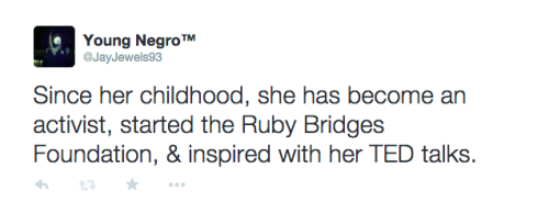 actjustly:Day 11 of #BlackHistoryYouDidntLearnInSchool - Ruby BridgesI recognize that some of y’all learned about Ruby Bridges in school, so did I. But in school, I didn’t realize how difficult and harsh the conditions were for Ruby Bridges. I wasn’t