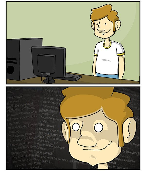 dorkly:  After the Steam Sale 