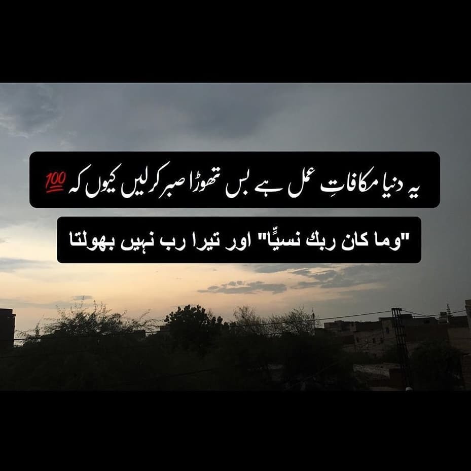Urdu Poetry — #dunya #makafateamal #sabar...