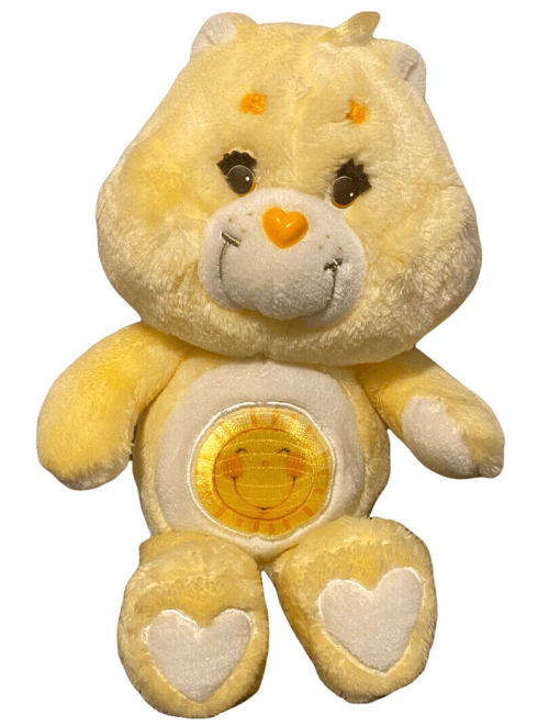 Grumpy and Funshine Care Bears plush toys from the 80sMore Care Bears at Simply Eighties