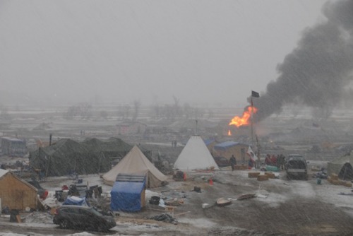 micdotcom:Standing Rock is on fire — this is what camp looks like on its last daySTANDING ROCK, NORT