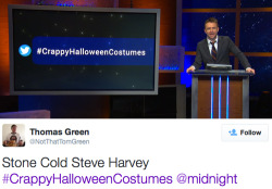 comedycentral:  Which of these #CrappyHalloweenCostumes is the crappiest? Watch tonight’s all-new @midnight and find out!