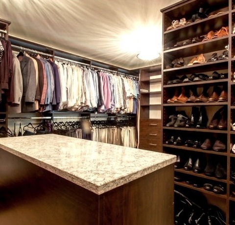 Contemporary Closet In MinneapolisLarge, Modern Walk-in Closet With Carpeting That Is Gender-neutral,