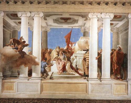 giovanni-battista-tiepolo: The Sacrifice of Iphigenia, 1757, Giovanni Battista TiepoloMedium: fresco