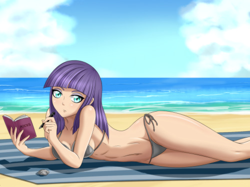 humanized-mane-six:  Maud Pie at the Beach by ZantyARZ Maud Pie at the NUDIST Beach (Reedit) by MrMental4   <3 <3 <3