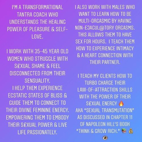 When people ask me what I do as a Tantra Coach. ‍♀️  I’m a Transformational Tantra Coach w