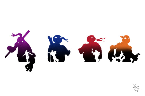 tmntartworkblog:TMNT Silhouette Art by Steve Garcia