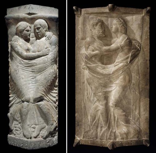 megkips: singularnarrative: gaslightgallows: teroknortailor: Two Etruscan sarcophagi found in the sa