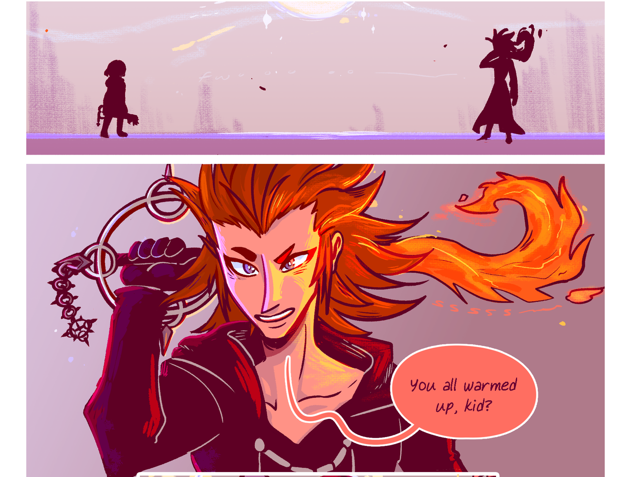 sicklydoodles:  🌟 A Traveling Red Light 🌸​Kairi and Lea have a nice sparring