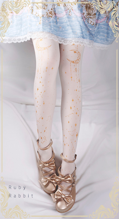 truth2teatold:Ruby Rabbit Drops of the Moon stockings pre-order