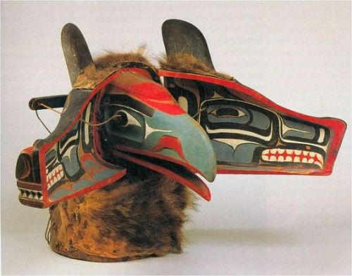 newguineatribalart - Wolf transformation mask NW coast canada