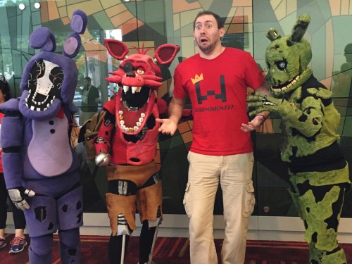 auldron: Bonnie, Foxy, and Springtrap got to meet the squad! markiplier was wonderful as always and 