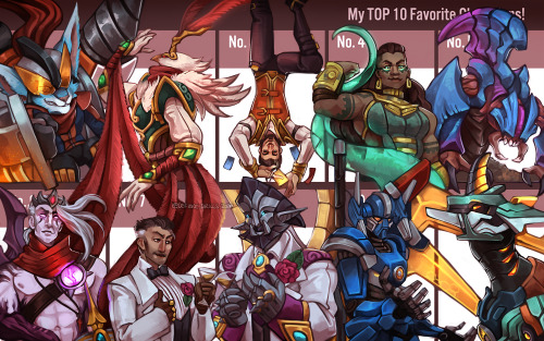 //did the top 10 champ meme thing from twitter, figured i’d put it here too