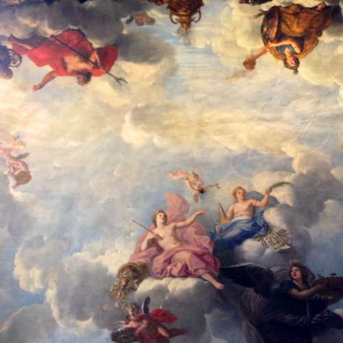 lazybonesillustrations - The ceilings at Versailles today