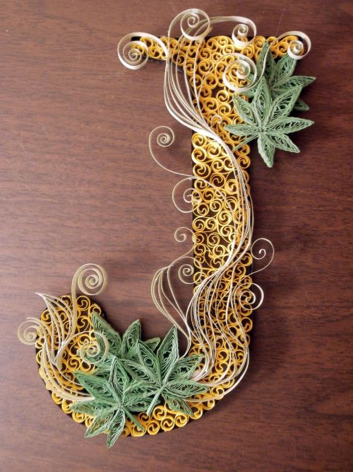 420weedgraphics: Paper Quilling Letter J by wholedwarf
