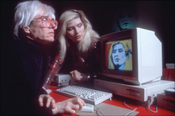 historicaltimes:  Andy Warhol creates a portrait