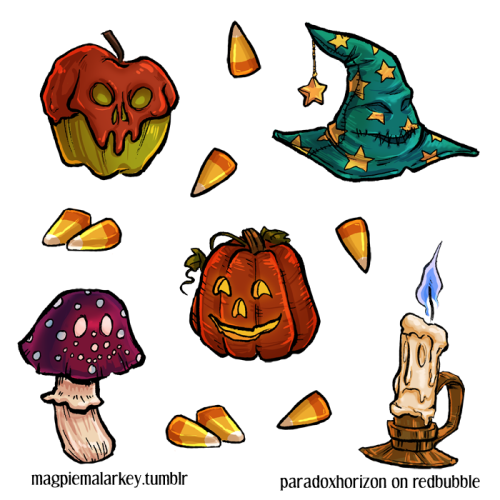 magpiemalarkey:magpiemalarkey:I have made another sticker set! This one a Halloween one. Once upon a