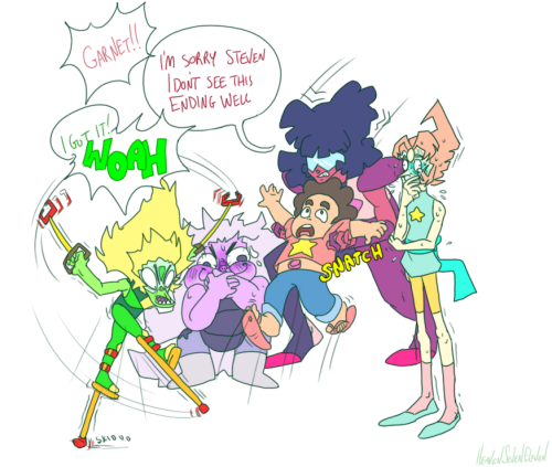 heavenseveneleven:  Earth’s limb enhancers suck.I do this to make myself laugh and as an excuse to draw Amethyst making ridiculous faces more of my su stuff 