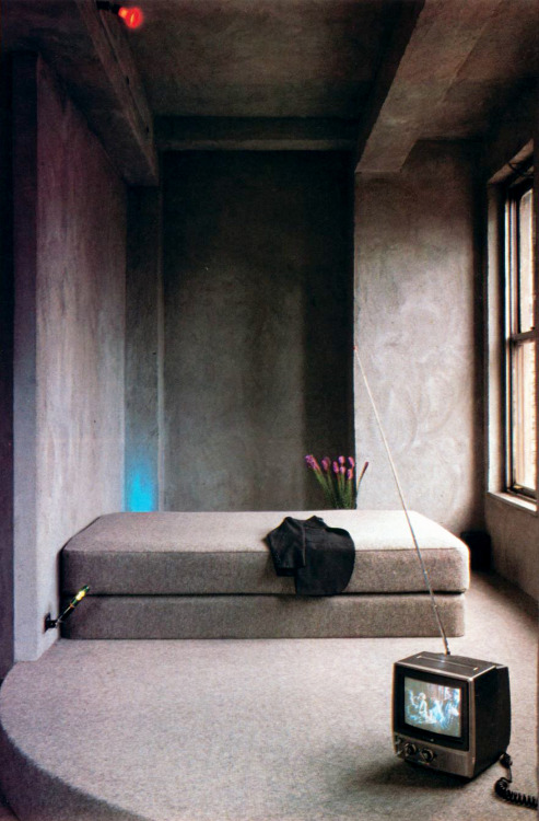 archiveofaffinities:Chas. Swerz & Associates, New York City Loft, Bedroom, New York, New York, 1