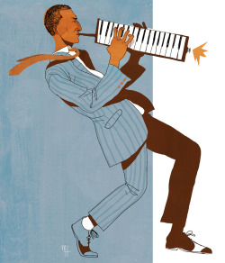 michaelhirshon:Portrait of Jon Batiste, for