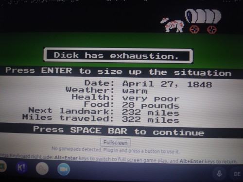 Took A Little Break From Writing For Tonight So Here's Some Oregon Trail Game Superbat Edition