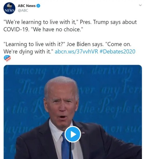 dragoni:“Come on. We’re dying with it.”, Joe Biden #COVID19 Trending on Twitter:#DumpTrump #COVID45 