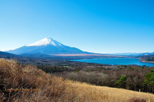 Mount Fuji, Lake Yamanaka, Yamanashi, Japan.
