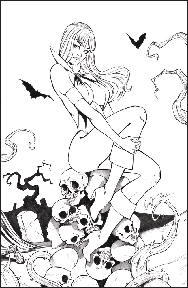 Vampirella lineart by *Elias-Chatzoudis