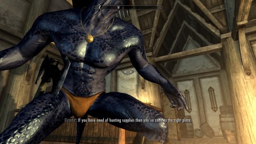 Fooling about with the camera on Skyrim, it looks like the Dragonborn has a constant wedgie in that first pic.
