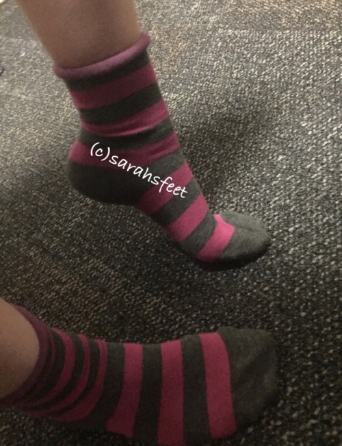 I have a thing for striped socks. I think they look super cute! How about you guys? http://www.sarah