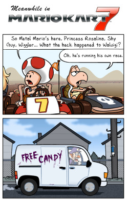 nerdwire:  It Really is Free! by BrentalFloss the Comic  So Waluigi is the pedophile of the group? Wow.