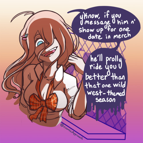 [pregame danganronpa v3] maybe there’s some stuff you shouldn’t talk about with miu, eve